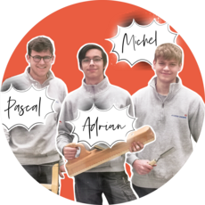 Adrian, Michel und Pascal: Holzmechaniker