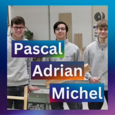 Adrian, Michel und Pascal: Holzmechaniker