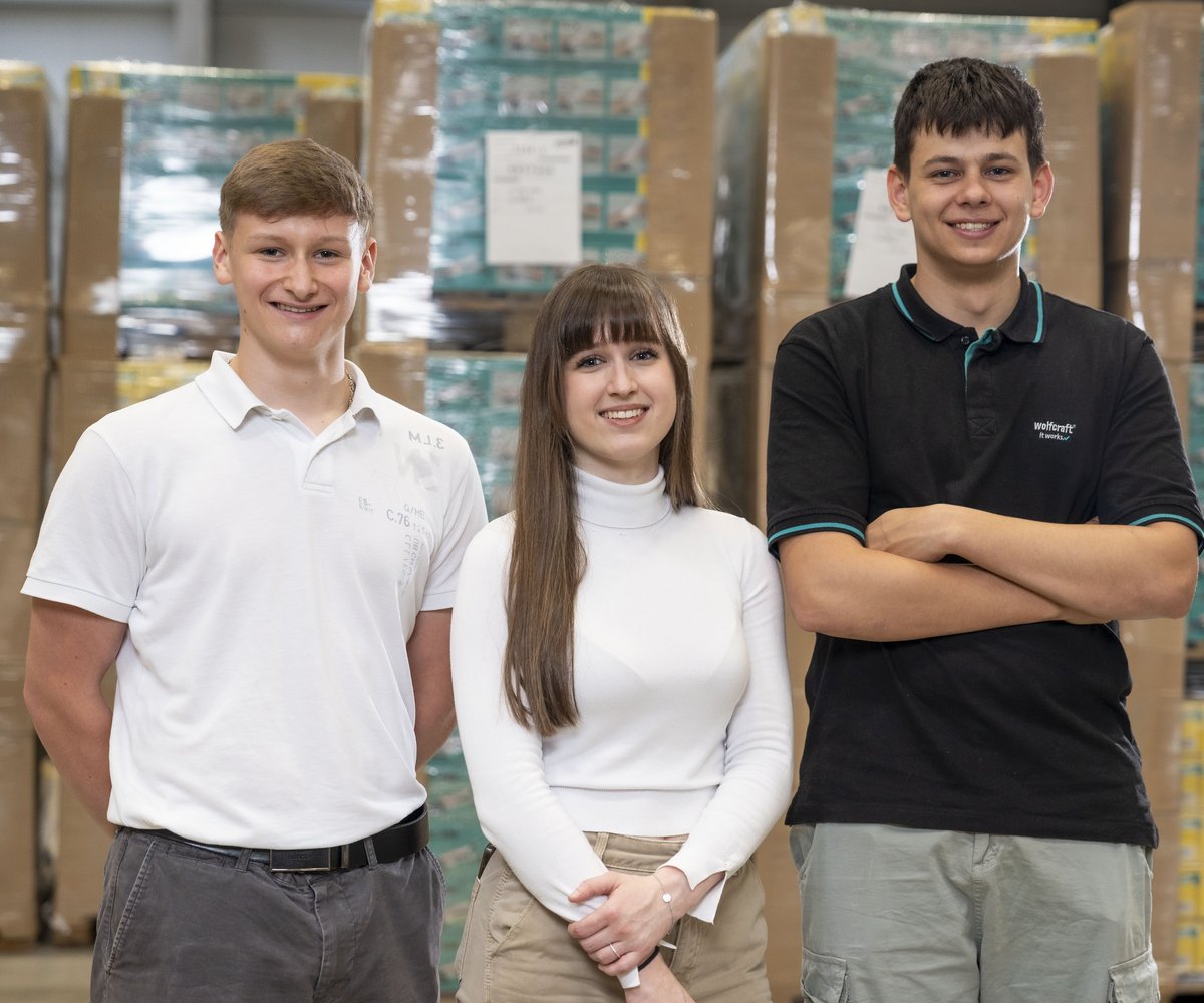 Noah, Nika und Stephan: Industriekaufleute